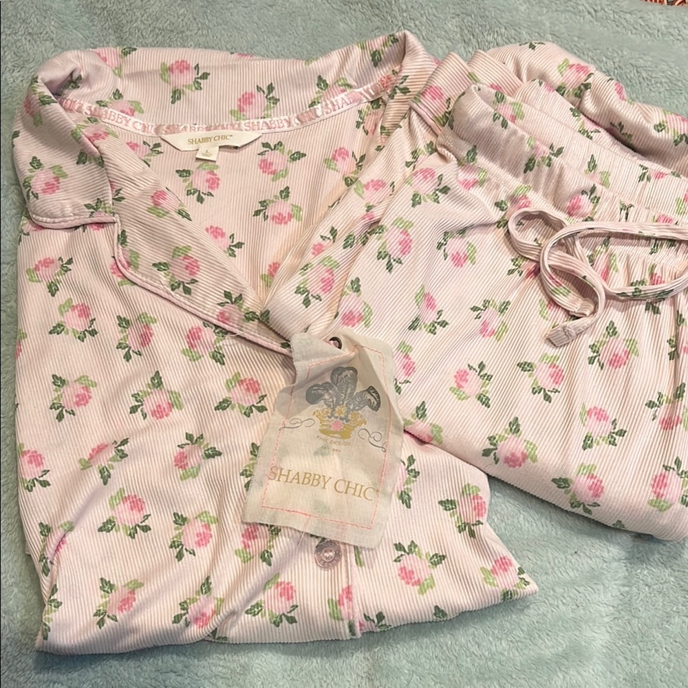 NWOT Shabby Chic PJ set. Size large